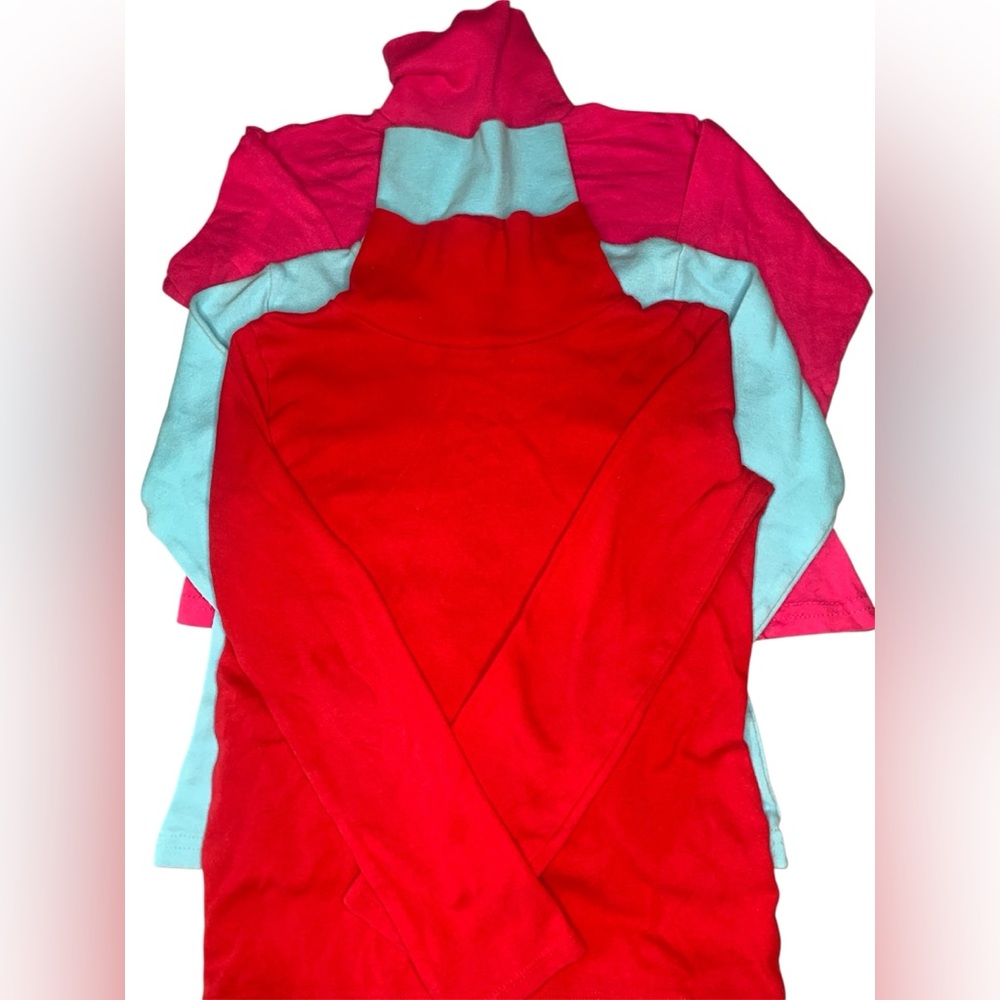 Bundle of 3 girls turtleneck long sleeve tops